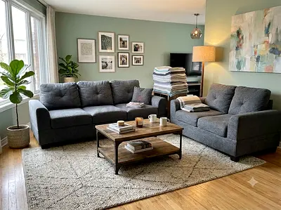 Grey 3+2seater sofa  set - good condition