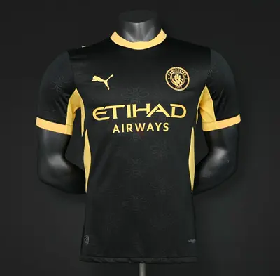 Manchester City Away Jersey - Black/Gold (Mens) - Size s-xxl