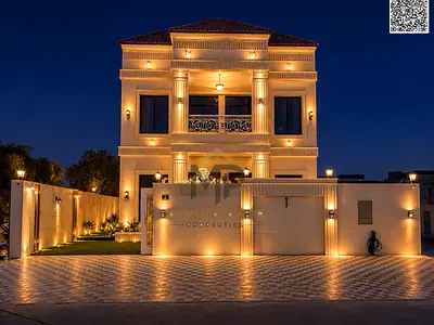 Villa for sale in Al Helio 2 – Ajman, in a very prime location, second plot from a main street, directly opposite the mosque and behind all services,
