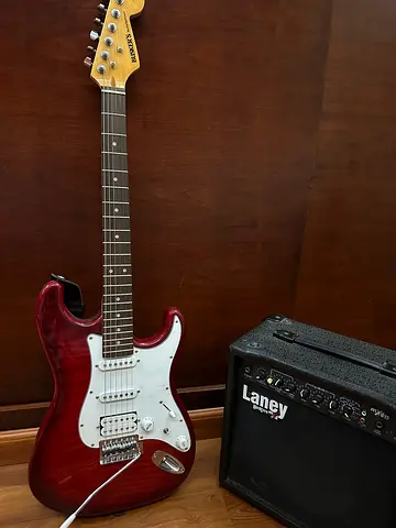 Buskers Electric Guitar + Amplifier