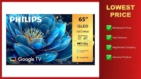 Philips 65 Inch 4K UHD QLED Google TV With 1 Year Warranty