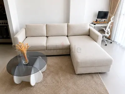 Ikea Vimle , beige L-shaped sectional sofa with chaise - less used, iikea invoice available.