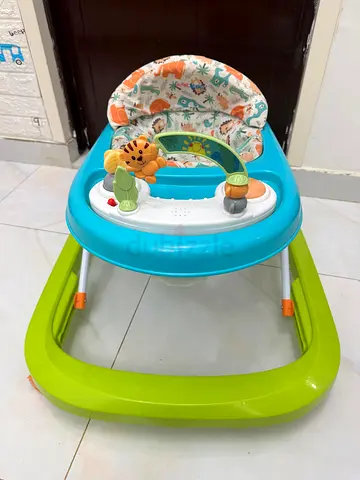 Baby Walker with Toy Tray and Padded Seat - Good Condition