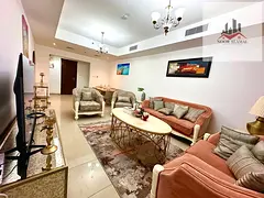 Sharjah, Al Khan, Al Shati Tower 2: Apartment featuring a bedroom, living room, kitchen, two bathroo