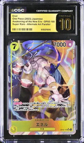 One Piece, Enel, Super Rare, 2023, Japanese, OP05-100, PRISTINE 10