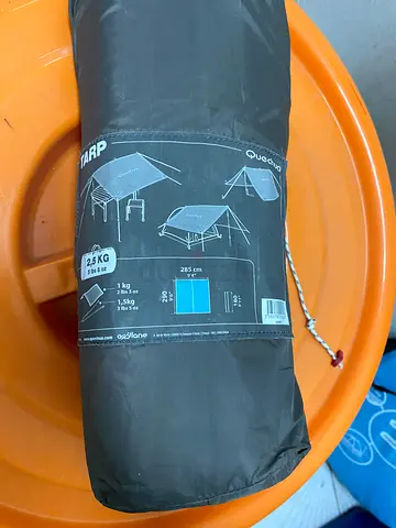 Quechua 2-4 Person Camping Tarp / Groundsheet - Used, Compact Carry Bag