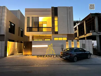 تملك فيلا طابقين مع روف تصميم اوروبى تشطيب VIP بسعر شامل رسوم التسجيل والتمليك موقع مميز مقابل حديقة الحميدية مباشرة وقريب لشارع الشيخ محمد بن زايد