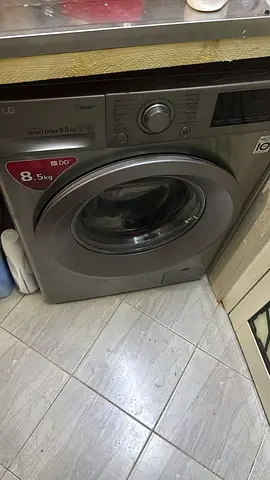 LG 8.5kg Front Load Washing Machine - Silver, Good Working Condition