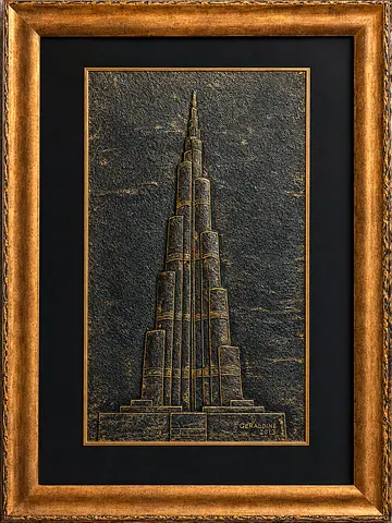 UAE Burj Khalifa artwork