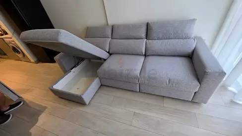 ikea Eskilstuna L shape sofa bed with storage