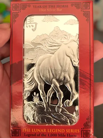 10oz Silver Bar - Year of the Horse (Lunar Legend Series)