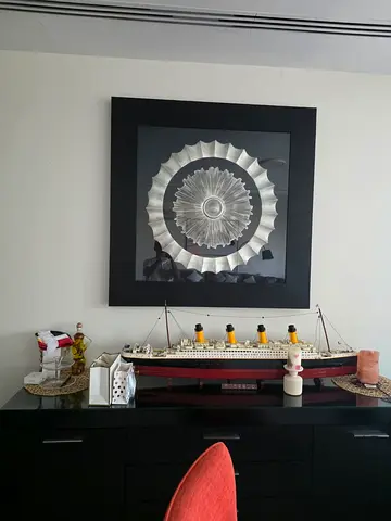 Framed Silver Sunburst Wall Art - Large Decorative Piece