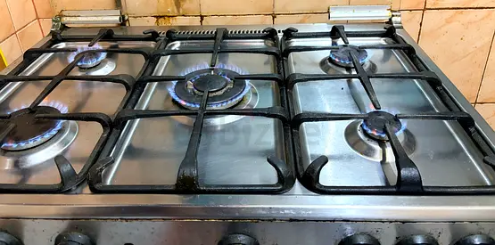 5 burner gas cooking ranger cooker with oven