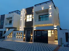 Fully furnished 5-bedroom villa, majlis, spacious living room, maid’s room, luxury finishes, large