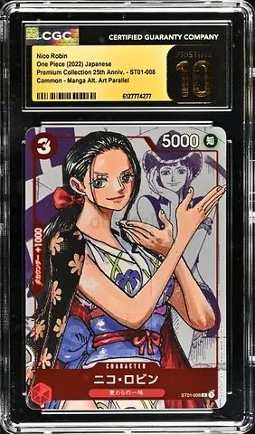 One Piece, Nico Robin, 25th Anniversary, Manga Alt. Art Parallel, ST01-008, PRISTINE 10