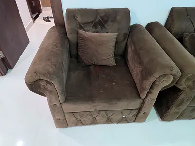 3-seater sofa set with 2 armchairs and ottoman - good condition