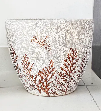 SET OF 2 BEAUTIFUL CERAMIC POTS