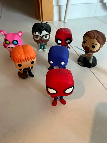 Collection of 6 Funko Pop-style Vinyl Figures (Marvel  Mixed)