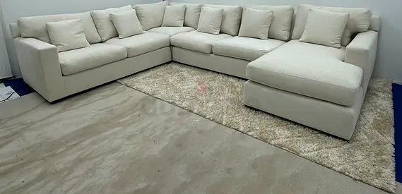 Looks great condition cratebarrel Ushape sofa