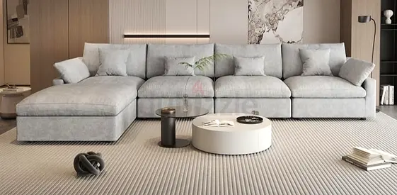 Light Gray colour 4 seater L shape Sofa