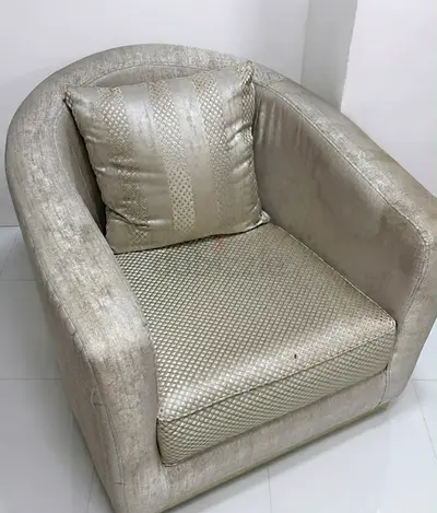Comfortable Cream Armchair with Matching Cushion