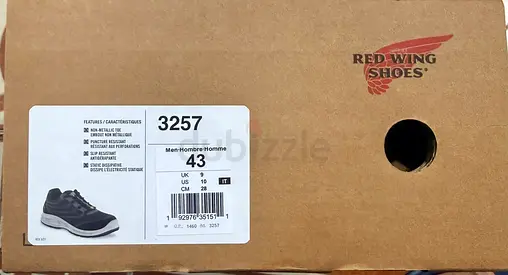 Red Wing Shoes 3257 mens safety shoes - size EU 43 (US 9) in original box