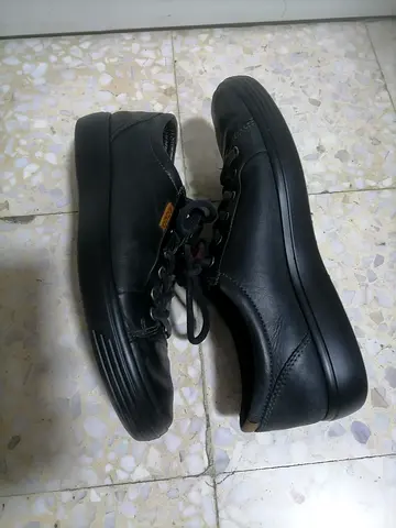 Ecco black casual mens sneakers, lightly used, size 43