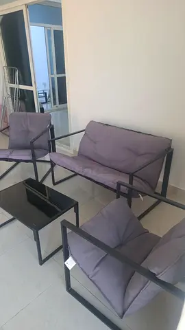 Outdoor Furniture Set - 2-Seater Sofa + 2 Armchairs + Table, Excellent Condition