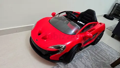 Red Kids Electric Ride-On Sports Car — Single Seater, Working Lights  Steering Wheel