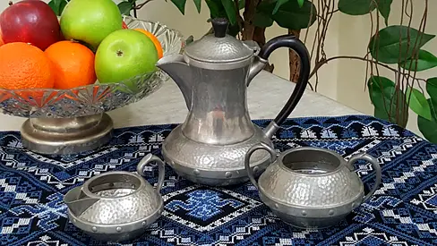 1920 / 1930 Craftsman (Sheffield) pewter coffee Tea set