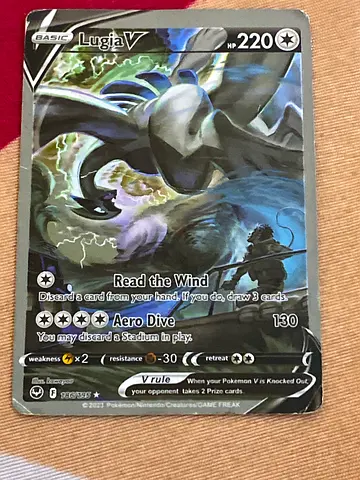 Pokémon TCG Lugia V Holo Card - Rare Collectible