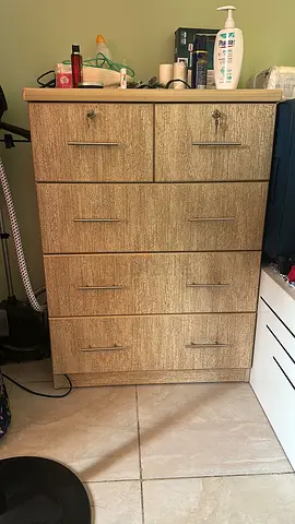 Modern Wooden Chest of Drawers with Locks