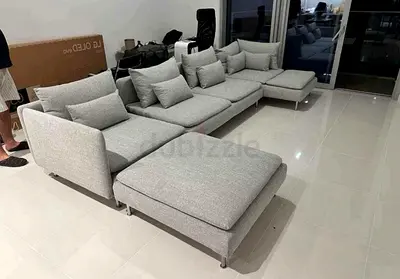 IKEA Soderamn L Shape Sofa Grey