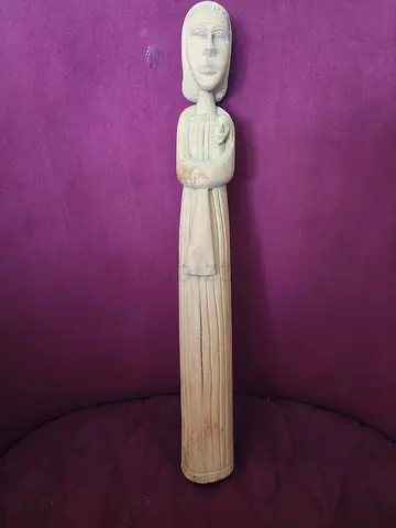 Hand-carved Wooden Buddha Statue - Tall Figurine