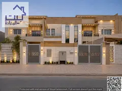 Villa for rent in the Al-Yasmeen area, featuring 5 master bedrooms, a living room, a majlis, a kitch