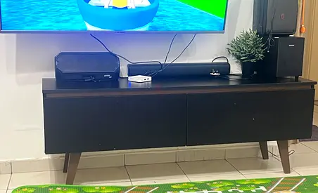 Tv unit with 2 shelves