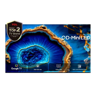 TCL 55 inch TV Android Smart QLED Mini LED TV - 4K - 144Hz, 55C805