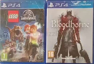 2 PS4 Games - LEGO Jurassic World Bloodborne (Good Condition)