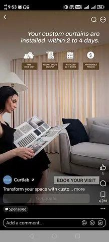 Curtains carpet fixing