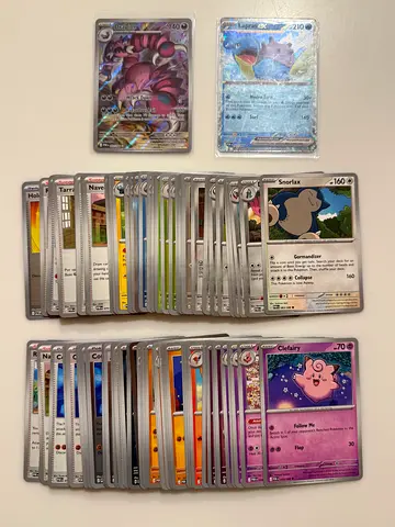 Pokemon cards snorlax lapras EX perfect order holographic cards original 70++ cards
