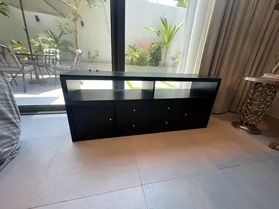Black Modern Storage Console / Sideboard – Excellent Condition
