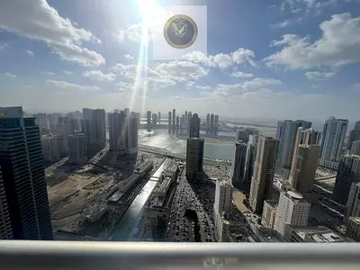 Two Bedroom Apartment for Annual Rent in Al Majaz 3 Sharjah Sea View Balcony Ultra Deluxe Finishing Free Month Gym Pool Parking