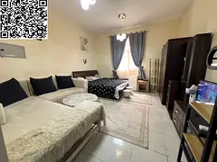 For rent in Ajman, Al Jurf 2 (next to the Court): A fully furnished studio—first-time occupancy—