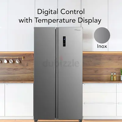 Super General 600 Liters Gross Side-By-Side Refrigerator-Freezer SGR710SBSSSE, Inverter Compressor