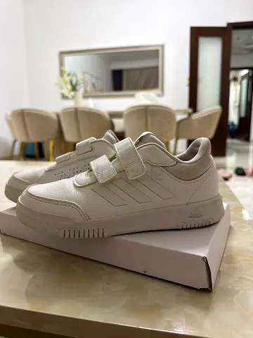 White Adidas-style Velcro Sneakers - Like New size 34 and another one 35