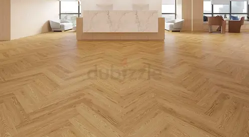 Light Oak Herringbone Parquet Flooring - Used Planks Available