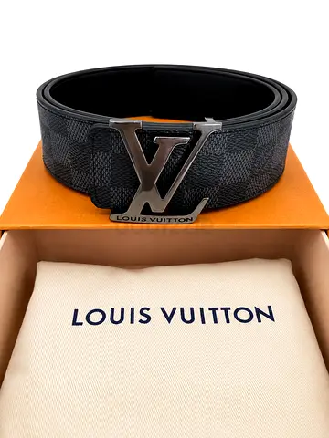 Louis Vuitton Belt Graphite - LV Initials