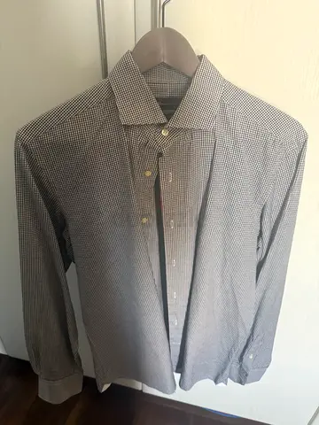 Massimo Dutti Micro-Check Long Sleeve Shirt - Size M (EUR 41)
