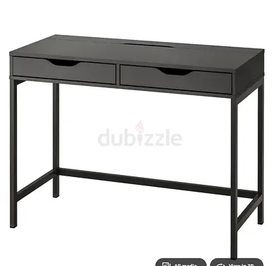 IKEA ALEX black brown Desk, black-brown, 132x58 cm