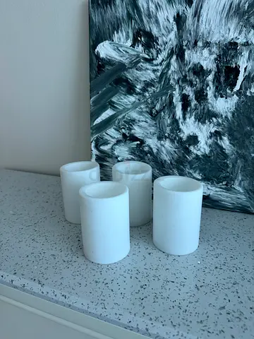 Set of 4 White LED Candles